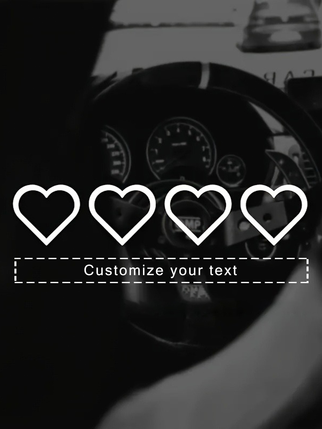 Custom Heart Sticker Decal for Whatever Car
